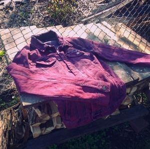 Purple and Blue Denim Jacket